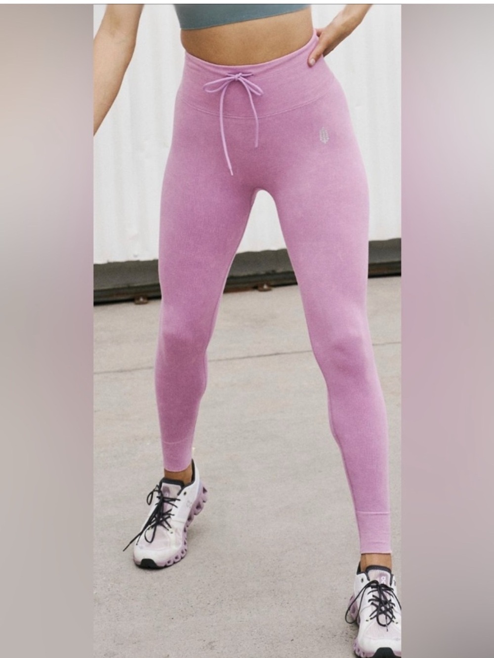 Free People Go To Leggings and Sports Bra set- Lavender sold as a set